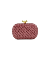 Burgundy Woven Clutch