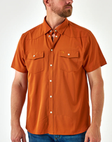 Burlebo Performance Western Shirt - Orange