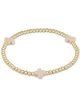 eNewton eGirl Signature Cross Pattern Bracelet - Off White