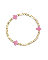 eNewton eGirl Signature Cross Pattern Bracelet - Bright Pink