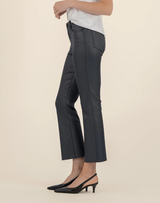 Kelsey Coated High Rise Ankle Flare - Silver Bell