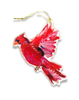 Cardinal in Flight Acrylic Ornament