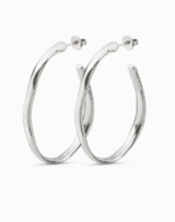 Open Hoop Earrings--Silver