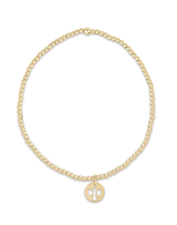 eNewton Classic Gold 2mm Guardian Angel Small Disc Bracelet