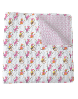 Monkey Icon White Baby Blanket
