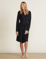 Barefoot Dreams CozyChic Lite Ribbed Robe - Black