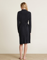 Barefoot Dreams CozyChic Lite Ribbed Robe - Black
