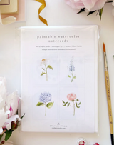 Garden Flowers Paintable Notecard