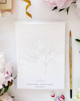 Garden Flowers Paintable Notecard