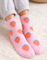 Strawberry Valentine's Cozy Crew Socks