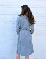 Barefoot Dreams CozyChic Scallop Rib Robe - Moonbeam