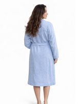 Barefoot Dreams Cozychic Lux Robe with Rib - Snow Drop