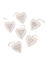Porcelain Heart Hanging Tag