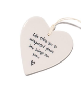 Porcelain Heart Hanging Tag
