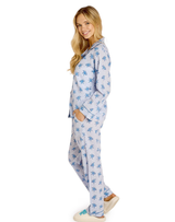 Blue Monkey Print Pajamas