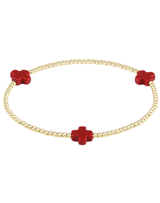 eNewton Signature Cross Pattern Bracelet - Red