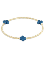 ENewton Signature Cross Pattern Bracelet--Cobalt 2mm
