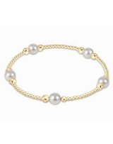 eNewton Purpose 6mm Pearl Gold Bead Bracelet