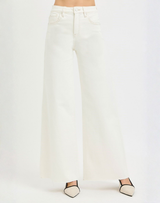 Carole Wide Leg Jean - Cream