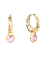 Cherie Heart Huggie Hoops