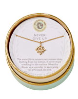Sea La Vie Never Give Up/Lotus Necklace