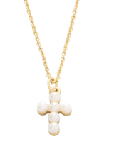 Sea La Vie Faith/Pearl Cross Necklace