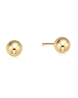 eNewton Classic Ball 6mm Gold Stud Earrings