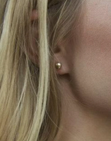 eNewton Classic Ball 6mm Gold Stud Earrings