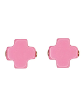 eNewton Signature Cross Stud - Pink