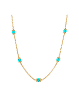 Julie Vos Hydra Delicate Station Necklace--Turquoise