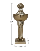 Cast Alumninum Labrador Holding Bowl