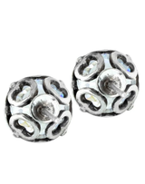 Brilliance 8mm Post Earrings--Silver/CZ