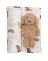 Doodle Swaddle and Rattle