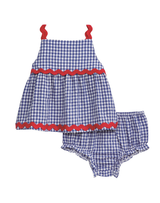 Gingham Ric-Rac Pinafore
