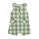 Green Checkered Romper