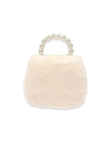 Girls Mesh Bow Furry Purse