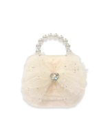 Girls Mesh Bow Furry Purse