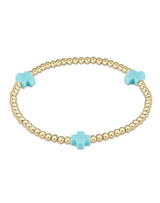 eNewton Extends Signature Cross Gold/Turquoise - 3mm