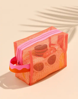 Camden Mesh Zip Pouch - Orange