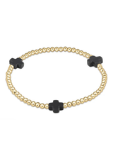 eNewton Signature Cross Pattern Bracelet--Charcoal