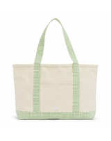 TRVL Medium Tote With Gingham Leaf Trim
