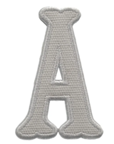 TRVL White Initial Sticker Appliques