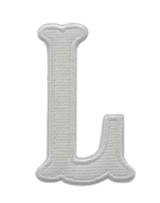 TRVL White Initial Sticker Appliques