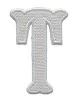 TRVL White Initial Sticker Appliques