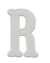 TRVL White Initial Sticker Appliques