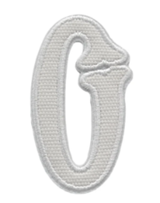 TRVL White Initial Sticker Appliques