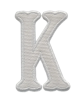TRVL White Initial Sticker Appliques