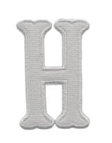 TRVL White Initial Sticker Appliques