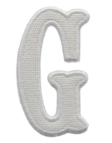 TRVL White Initial Sticker Appliques