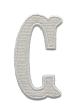 TRVL White Initial Sticker Appliques